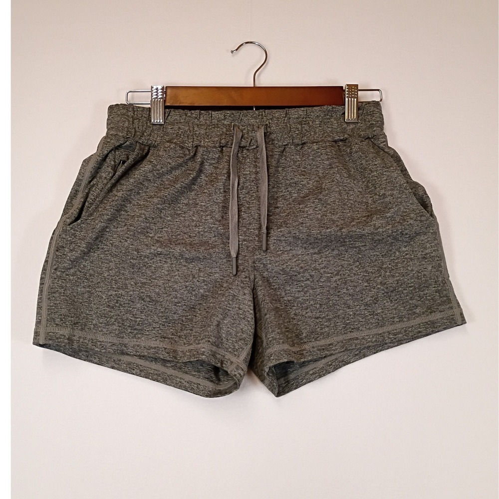 Athleisure Quince Womens Small Gray Heathered Active Drawstring Shorts
